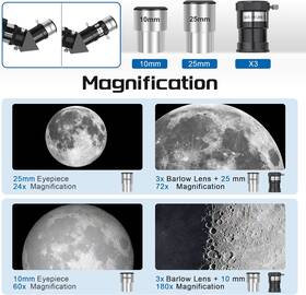 -80600 313055478428 Telescopio Telescopios De 80 Mm Apertura Y 600 Para Astronom A Ad