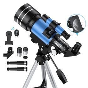 Alkinshue 244275794187 Telescope 70mm Aperture 400mm -magnification 24-180x Astronomical Portable R