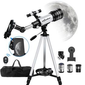 Alkinshue 717298933001 Telescope 70mm Aperture 400mm -magnification 24-180x Astronomical Portable R