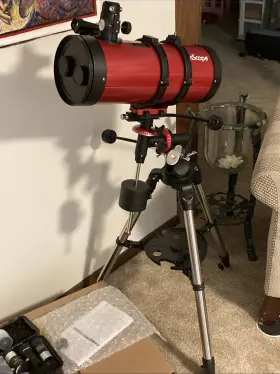Tls-peq-1271000 Amscope Reflector Eq Telescope 127mm Aperture 1000mm Focal Length Red Dot Finder