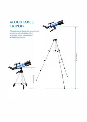 Aomekie Ao2002ssj 70mm Lens Telescope 16x/66x Moon Watching Monocular With High Tripod Kids Gift