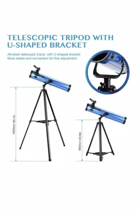 Ao2018 Aomekie 70076 Reflector Telescopes With High Tripod Phone Holder 210x For Moon Watching Ao2018 Aomekie 70076 Reflector Telescopes With High Tripod Phone Holder 210x For Moon Watching