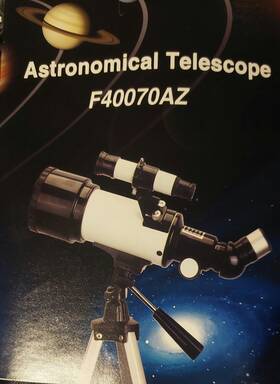 Astonomical F40070az Beginner Astronomical Telescope With Tripod And Case. New