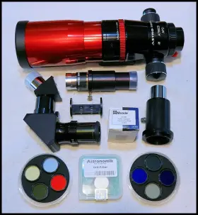 At66ed Astro-tech Refractor Telescope Telephoto Lens And Various Accessories At66ed Astro-tech Refractor Telescope Telephoto Lens And Various Accessories