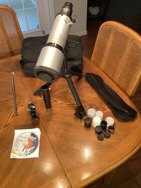 Barska Ae10100 300 Power Starwatcher Telescope With Case And All Parts Cd Manual C