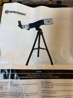 Bresser 88-10051 Juno 50mm Beginner Telescope For Kids With Alt Azimuth Mount Tripod