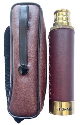 Bsa 631618102109 Optics Terrestrial Telescope Tt 10-30x30mm Leather Clad Monocular With Case