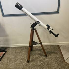 Bushnell Astro-400 Vintage Sky Chief Ii Telescope With Wooden Tripod Model 78-5100 Astro