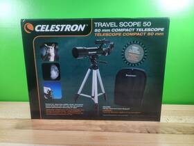 Celestron 050234210386 Travel Scope 50 50mm Compact Telescope Kit Brand New With Bag
