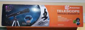 Celestron 050234220101 Nib Telescope Binocular And Microscope Kit By