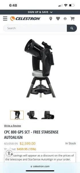 10008023 Celestron Cpc 800 F/8 Telescope