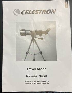 Celestron 21038 Manual For Travel Scope Model 21035 70 And Scop 50 English