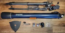 22069 Celestron Astromaster 90az Telescope. Model #22069 D 90mm Fl 1000mm F/11 22069 Celestron Astromaster 90az Telescope. Model #22069 D 90mm Fl 1000mm F/11