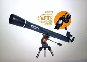 Celestron 22160-ds Astromaster 90az Telescope With Smartphone Adapter And Bluetooth Remote