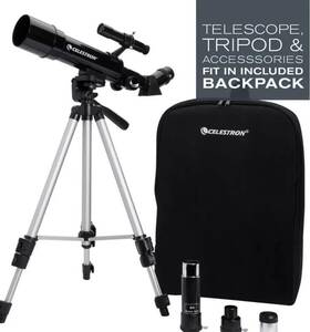 Celestron 711181721232 50mm Travel Scope - Portable Refractor Telescope -coated Glass Optics