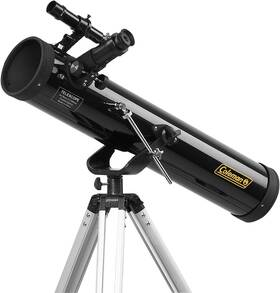Coleman Cdb767az1 700 X 76mm Reflector Telescope With Tripod Black
