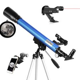 Cowiewie 60050-01 Telescope With Red Dot Finder 50/600mm Astronomical Refracting Wit