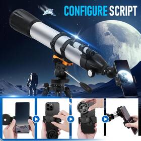 Cutever 093543690111 Professional Astronomical Telescope With High Tripod Lunar Mirror Hd Viewing 90mm