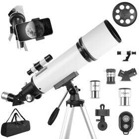 Cuyuku F80600-main 24x-180x 80mm Aperture 600mm Az Mount Telescope For Adult And Beginners Adu
