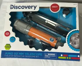 4410051b Discovery Juno 50mm Telescope Set Tabletop Refractor 18x 28.8x Nib