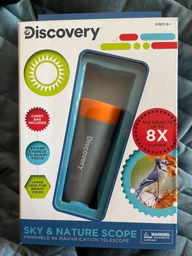 Discovery 812257018499 Sky And Nature Handheld 8x Magnification Telescope Ages 6 - New