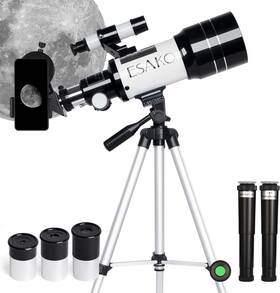 Esako 711181578515 Telescope For Kids And Adults 70mm Portable Beginner Telescopes With 3 Eyepieces