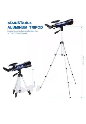 Esslnb Es2015h 70mm Lens Telescope Adjustable Tripod Mobile Holder 3x Barlow For Moon Watching