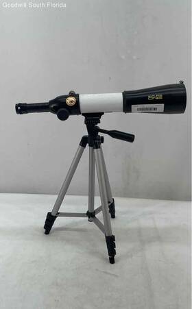 Explore One 88-10350 White Black Classic Adjustable Leg Tripod Portable Telescope