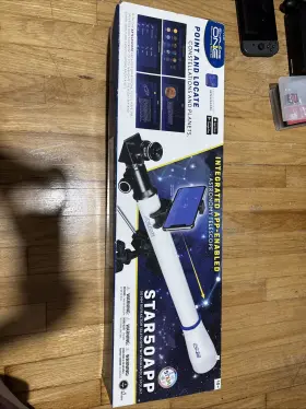 88-34550 Explore Scientific 50mm Refractor Telescope With Panhandle Mount And Astronomy App