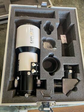 Explore Scientific Fcd100-0806-02 Ed80 Fcd100 Telescope Case And Field Flattener Finder
