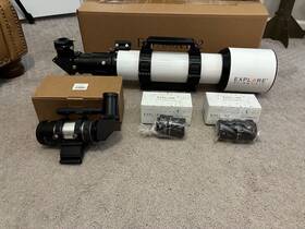 Explore Scientific Fdc100 Explorer Telescope 102mm 4 Inch White Tube With 2.5 Hex Fo