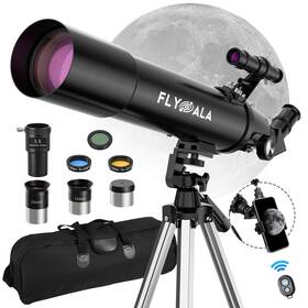 Flygala 80600-hei Telescope For Kids And Adults 80mm Aperture 600mm Focal Length Beginners Astr