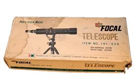 Focal 191/436 Vintage Kmart Green Telescope With Tripod
