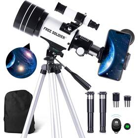 Free Soldier 791617165236 Telescope For Adults Beginners - 15x-150x High Power Astronomical Refractor T