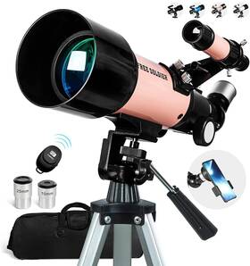 Free Soldier 925810099164 Telescope For Astronomy Beginners - 70mm Aperture And 400mm Focal Length Prof