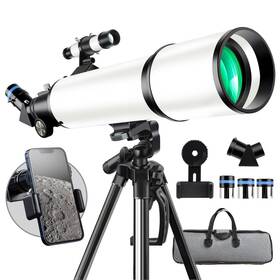 Galaeyes Gs80600blk Telescope For Adults High Powered 80mm Aperture 600mm Fl Wit