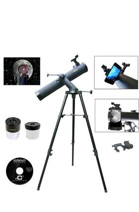 Galileo Ss-80090tr Astronomical Reflector Telescope And #g-spa Smartphone