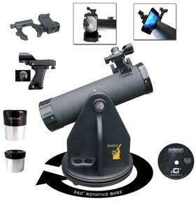 Galileo Ss-g80db G-spa 500mm X 80mm Table Top Dobsonian Reflector Telescope With