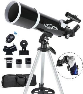 Hexeum 313033578546 Telescope For Adults And Beginner Astronomers - 80mm Aperture 600mm Fully Multi-co