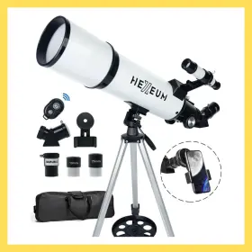 Hexeum 313054613653 Telescope 80mm Aperture 600mm - Astronomical Portable Refracting Hexeum 313054613653 Telescope 80mm Aperture 600mm - Astronomical Portable Refracting