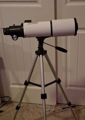 Hexeum 80/600 Refractor Telescope 80mm Aperture With Tripod And Accessories
