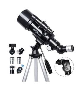 Hexeum Az70500 Telescope 70mm Aperture 500mm - For Kids And Adults Astronomical Refracting Tel