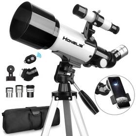 Honslis H-143 Telescope 70mm Aperture 500mm Telescopes For Adults Astronomy And Kids Beginne