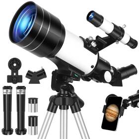Hugerstar Hs70400us Telescope For Adults And Kids 70mm Aperture 400mm Portable Refracto