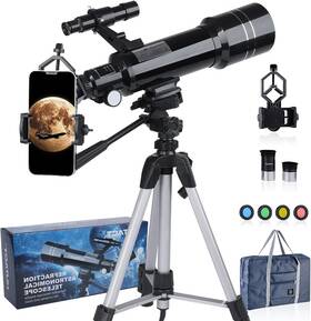 Hutact Ht-090202 Upgraded Telescope Hd 400/70mm For Kids Adults Refractor Astronomy