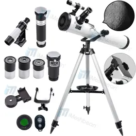 35-525x Imeshbean 114/700 2-section Professional Astronomical Telescope With High Tripod Lunar Mirror Hd Viewing 35-525x Imeshbean 114/700 2-section Professional Astronomical Telescope With High Tripod Lunar Mirror Hd Viewing