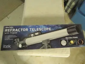 120x Itek 841133111252 Refractor Telescope 60x/120x With Tripod New In Box