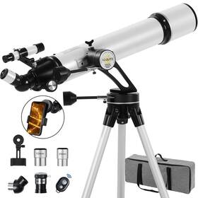 Koolpte A90700 Telescope 90mm Aperture 700mm - Vertisteel Az Mounting Base Highly Adjustabl