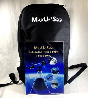 Maxu Soo F40070wa Max U Refractor Telescope With Backpack And Accessories New Open Box