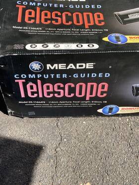 Meade Ds-114aate Computer Guided Telescope With Remote And Box Model